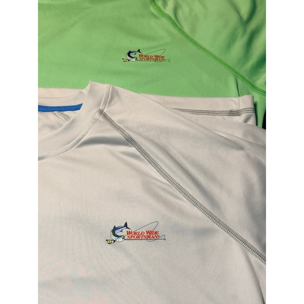 Men's World Wide Sportsman fishing t shirts.  Size XL.  Boating, outdoor gear
